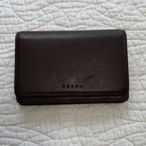 Coach Dark Brown Leather Wallet